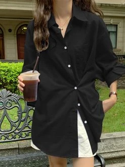 Stripe Long Sleeve Pocket Button Front Lapel Loose Shirt 16 Stripe Long Sleeve Pocket Button Front Lapel Loose Shirt -Zanzea Shop 0138a104 cf21 4237 ad78 ccd618fdb567
