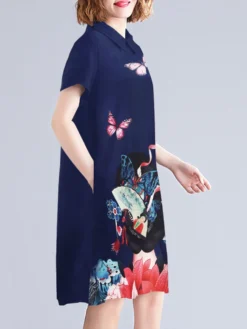 National Style Pattern Pocket Short Sleeve Midi Dress 11 National Style Pattern Pocket Short Sleeve Midi Dress -Zanzea Shop 03418b2d 1f0b 473e b655 8a9c6163e9f5