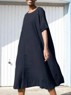 Solid Loose Crew Neck Short Sleeve Casual Dress With Belt 14 Solid Loose Crew Neck Short Sleeve Casual Dress With Belt -Zanzea Shop 03b37d9d f46d 4b34 91e5 a3c0d7e96193