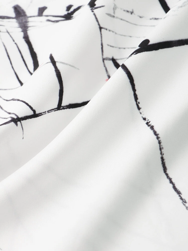 Splash Ink Print Long Sleeve Irregular Plus Size Long Shirt 7 Splash Ink Print Long Sleeve Irregular Plus Size Long Shirt - Image 7