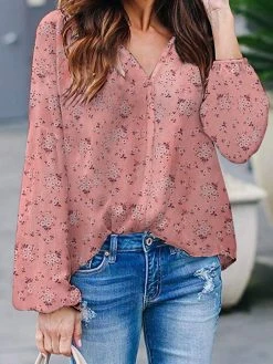Calico V Neck Long Sleeve Casual Blouse 5 Calico V Neck Long Sleeve Casual Blouse -Zanzea Shop 09269ff2 0edb 45c4 bbfa 868713e06f19