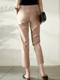 Solid Pocket Tailored Pants For Women -Zanzea Shop 09dcdefb baf3 48f6 b3b4 c48c9187bd5e