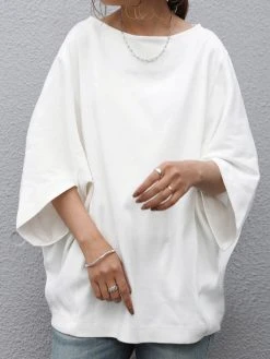 Solid Dolman Sleeve Loose O-neck Casual Women Blouse -Zanzea Shop 09fae9ea da62 4cfa 8cda af5a076217b0