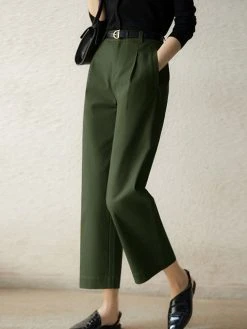 Solid Pocket Straight Leg Tailored Pants For Women -Zanzea Shop 0ad7ecbb bb30 44f8 805e 482ea9dafd96