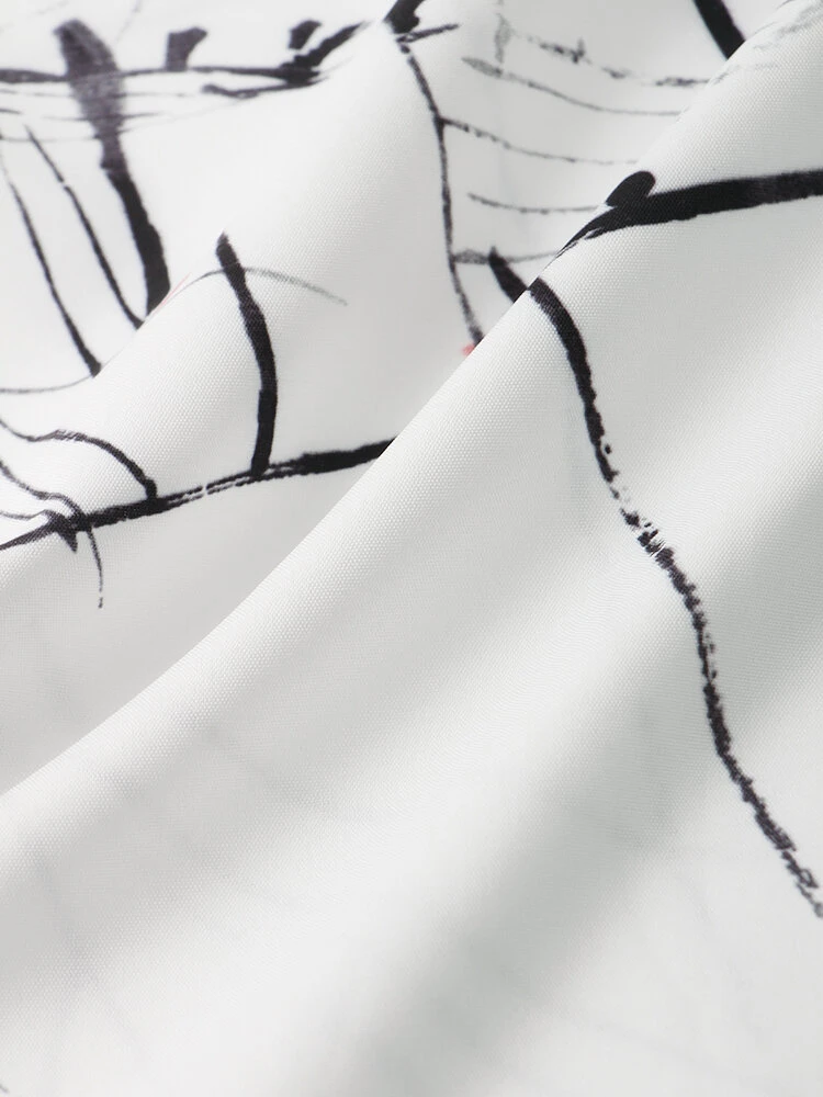 Splash Ink Print Long Sleeve Irregular Plus Size Long Shirt 6 Splash Ink Print Long Sleeve Irregular Plus Size Long Shirt - Image 6