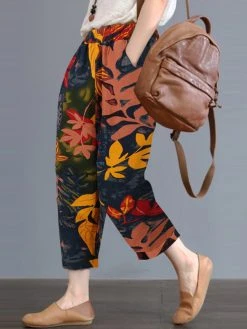 Leaves Print Pocket Loose Vintage Pants For Women 8 Leaves Print Pocket Loose Vintage Pants For Women -Zanzea Shop 0dc08165 fc37 4814 859a ed921d574dfd