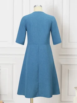 Women Solid Notched Neck Slant Pocket Half Sleeve Dress 10 Women Solid Notched Neck Slant Pocket Half Sleeve Dress -Zanzea Shop 0f477c68 9d60 4da0 9acb a69640722ff6