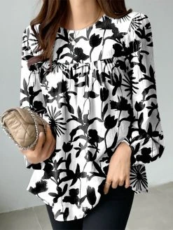 Women Floral Plant Print Crew Neck Long Sleeve Blouse 14 Women Floral Plant Print Crew Neck Long Sleeve Blouse -Zanzea Shop 0f8f3774 1b2a 49a6 9c16 adb623aa9942