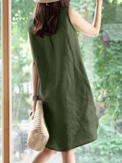 Solid Sleeveless V-neck Dress For Women 15 Solid Sleeveless V-neck Dress For Women -Zanzea Shop 0fc2b0c6 653c 4bb6 b0b2 a1e3112d845b