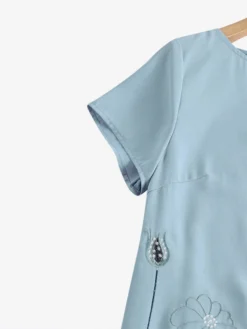 Women Floral Embroidered Crew Neck Casual Short Sleeve Dress -Zanzea Shop 105b5c2b 90fd 4c1b 8e7d fd5b955e9a85