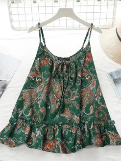 Paisley Print Spaghetti Strap Cami For Women -Zanzea Shop 11729b6b 15c7 4427 9850 884ee6e91f99