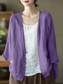 Women Solid Open Front Casual 3/4 Sleeve Kimono 10 Women Solid Open Front Casual 3/4 Sleeve Kimono -Zanzea Shop 12d8754b 907a 418f bc0d d988d19e20d9