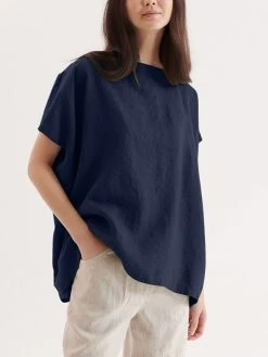 Solid Short Sleeve Crew Neck Casual Loose T-shirt