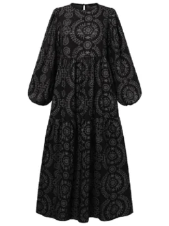 Print O-neck Puff Sleeve Plus Size Casual Dress For Women 12 Print O-neck Puff Sleeve Plus Size Casual Dress For Women -Zanzea Shop 16b5bdff 7074 4311 8a50 0a107a2156d5