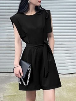 Solid Pocket Sleeveless Crew Neck Romper With Belt 16 Solid Pocket Sleeveless Crew Neck Romper With Belt -Zanzea Shop 1af353c7 6d88 4bc9 8398 b978e28495a9