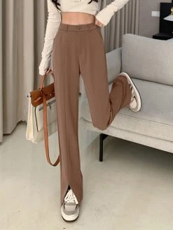 Solid High Waist Pocket Double Slit Hem Tailored Pants 13 Solid High Waist Pocket Double Slit Hem Tailored Pants -Zanzea Shop 1c402874 bb86 4ce7 8aa9 bb2370a9d1a1