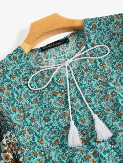 Women Ditsy Floral Print V-Neck Tie Bohemian Half Sleeve Dress 14 Women Ditsy Floral Print V-Neck Tie Bohemian Half Sleeve Dress -Zanzea Shop 1d3e7f54 3f07 4257 9617 f67d94bc916e