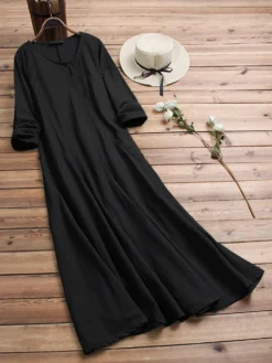 Women Vintage Cotton Tunic Baggy Long Sleeve Maxi Dress 19 Women Vintage Cotton Tunic Baggy Long Sleeve Maxi Dress -Zanzea Shop 1dfcf2fc fa88 482a 8cdf 37b149c202c7