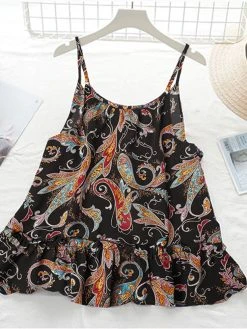 Paisley Print Spaghetti Strap Cami For Women -Zanzea Shop 20793ac4 2076 42a9 9b1a 0be65cd169dd