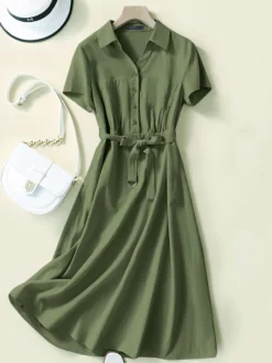 Solid Pocket Button Lapel Short Sleeve Shirt Dress With Belt 14 Solid Pocket Button Lapel Short Sleeve Shirt Dress With Belt -Zanzea Shop 226e112c 135b 4afb bde1 3c6aae067f78