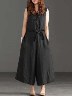 Women V-neck Belted Flare Overalls Jumpsuits -Zanzea Shop 22915956 95eb 4b37 8208 3c8b92d83c6e