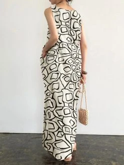 Sleeveless Round Neck Pocket Print Paisley Maxi Dress -Zanzea Shop 23c7cf1b de42 4d3b a72b 0de86cb5974d