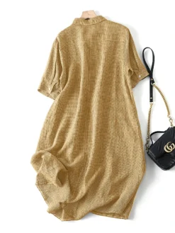 Check Print Pocket Button Front Lapel Short Sleeve Dress -Zanzea Shop 245815dd 4d67 43a6 abc5 ff6da022c2d5