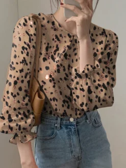 Allover Floral Pattern Puff Sleeve Casual Crew Neck Blouse 8 Allover Floral Pattern Puff Sleeve Casual Crew Neck Blouse -Zanzea Shop 2645c908 ea83 4afc 9e19 3c3394d1f2f9