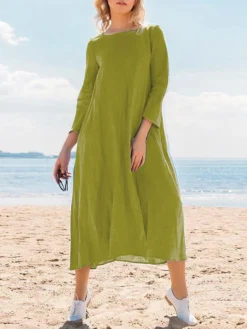 Solid Crew Neck Casual Dress For Women 9 Solid Crew Neck Casual Dress For Women -Zanzea Shop 26570c77 9dbb 4819 a132 7692b5ccbf86