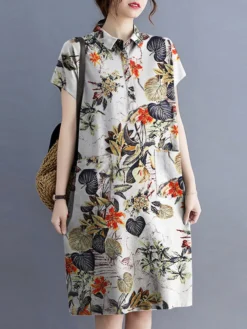 Plant Print Button Pocket Casual Cotton Midi Dress 10 Plant Print Button Pocket Casual Cotton Midi Dress -Zanzea Shop 2753da2e ba15 474e 9f73 a04f362f5389