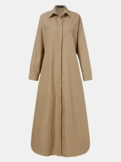 Solid Color Button Long Sleeve Casual Dress For Women -Zanzea Shop 27f16d5c 24af 45d1 9d2b 94e0de713884
