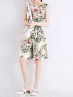Random Flower Print Pocket Sleeveless Belt Wide Leg Romper 11 Random Flower Print Pocket Sleeveless Belt Wide Leg Romper -Zanzea Shop 29192749 1571 4e43 9605 6159beb894f1