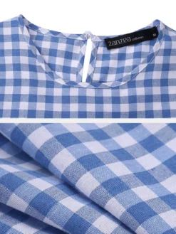 Plaid Print Pleated Puff Sleeve Casual Dress For Women 9 Plaid Print Pleated Puff Sleeve Casual Dress For Women -Zanzea Shop 2a06e3f8 0b45 4990 a325 dff172abff56