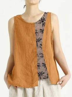 Women Floral Print Patchwork Crew Neck Cotton Sleeveless Tank Top 13 Women Floral Print Patchwork Crew Neck Cotton Sleeveless Tank Top -Zanzea Shop 2a2aa9c8 50dc 480f 9924 788eb196076e