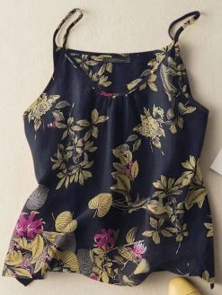 Women Tropical Plant Print Vacation Spaghetti Strap Cami -Zanzea Shop 2b23cc60 2c52 41ba b934 e7398efbecc3