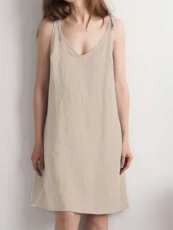 Women Solid Tie Spaghetti Strap Cotton Casual Dress 12 Women Solid Tie Spaghetti Strap Cotton Casual Dress -Zanzea Shop 2c358ce4 e9f3 42fb 8647 544aca2790c8