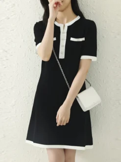 Contrast Pocket Short Sleeve Notch Neck Casual Dress 19 Contrast Pocket Short Sleeve Notch Neck Casual Dress -Zanzea Shop 2e4c81c1 38a9 47ff 847a ab77d522173a