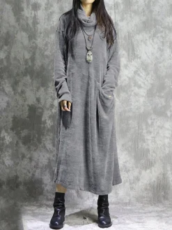 Vintage Corduroy Pocket Long Sleeve Casual Midi Dress 10 Vintage Corduroy Pocket Long Sleeve Casual Midi Dress -Zanzea Shop 2efe70b3 7eba 4372 9f6d 28d01a0d7904