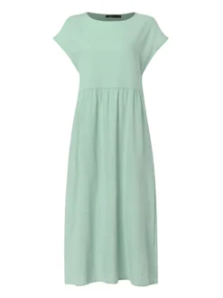 Solid Color Short Sleeve Plus Size Casual Dress 18 Solid Color Short Sleeve Plus Size Casual Dress -Zanzea Shop 30c80df3 f1e9 4bbf 88b3 fe4d8aa7f004