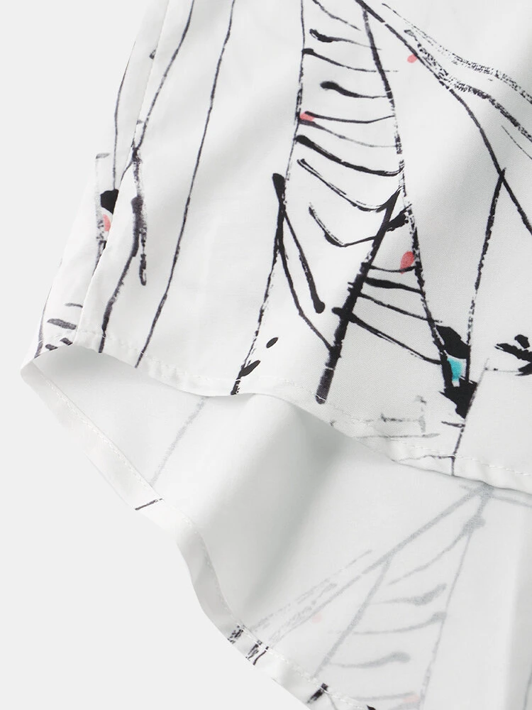 Splash Ink Print Long Sleeve Irregular Plus Size Long Shirt 8 Splash Ink Print Long Sleeve Irregular Plus Size Long Shirt - Image 8