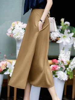 High Waist A-line Solid Satin Skirt For Women -Zanzea Shop 3443d07a 36a7 47bb b15d ff8a0d049fae