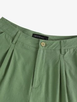 Solid Pocket Casual Wide Leg Shorts For Women -Zanzea Shop 34fb6cef 03d1 4679 9d5e b0556d4cfd1d