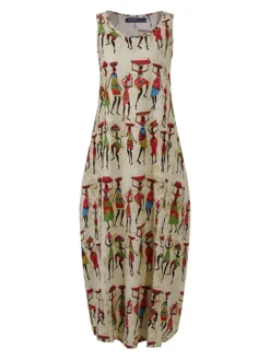 Vintage Print Sleeveless Plus Size Summer Dress -Zanzea Shop 35fcddb7 af8e 4230 8707 ec3df54da094