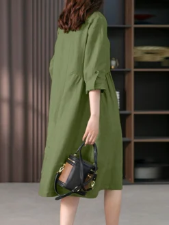 Solid Long Sleeve Pocket Button Vintage Shirt Dress 11 Solid Long Sleeve Pocket Button Vintage Shirt Dress -Zanzea Shop 361a4c39 bab9 4796 881b 9123f38a6b09