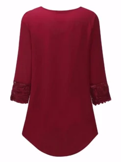 Sexy V Neck Lace Crochet 3/4 Sleeve Slim Blouse For Women 16 Sexy V Neck Lace Crochet 3/4 Sleeve Slim Blouse For Women -Zanzea Shop 37b9c1ea 1bc3 438a 8f1c c02f627a0d00