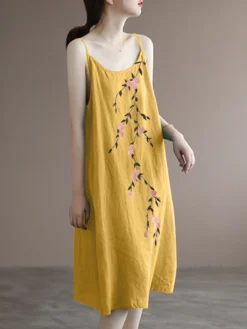 Women Floral Embroidered Cotton Spaghetti Strap Dress 9 Women Floral Embroidered Cotton Spaghetti Strap Dress -Zanzea Shop 37c87e4a b6bd 456a 82c6 c2a655e2d82a
