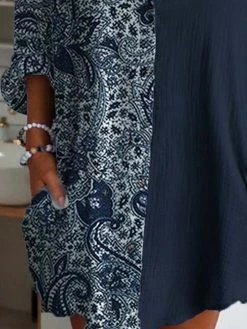 Women Ethnic Paisley Print Patchwork Half Button Longline Shirt -Zanzea Shop 37f8a8e9 8efb 410e 8dbd c0105d13f1c0