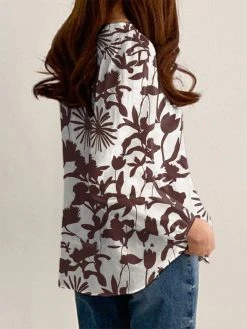 Women Floral Plant Print Crew Neck Long Sleeve Blouse 13 Women Floral Plant Print Crew Neck Long Sleeve Blouse -Zanzea Shop 39e49444 3089 4e1d b3cc 628fc4f9ca18