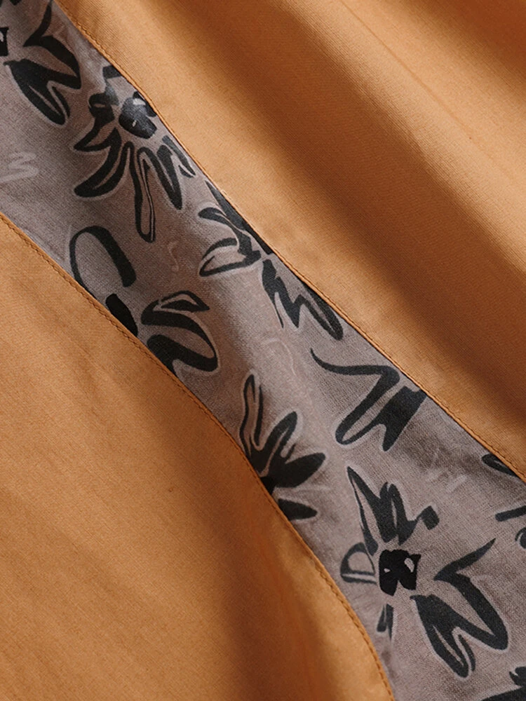 Women Floral Print Patchwork Crew Neck Cotton Sleeveless Tank Top 11 Women Floral Print Patchwork Crew Neck Cotton Sleeveless Tank Top - Image 11