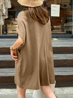 Solid Loose Pocket Button Lapel Short Sleeve Romper 19 Solid Loose Pocket Button Lapel Short Sleeve Romper -Zanzea Shop 3b3ec76f b565 4e09 b8a8 89e0bf603d4a